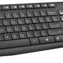 Logitech MK235 Wireless Keyboard and Mouse Combo for Windows, 2.4 GHz Wireless Unifying USB Receiver, 15 FN Keys, Long Battery Life, Compatible with PC, Laptop