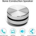 Bluetooth Mini Speaker Bone Conduction Portable Wireless Speaker Stereo Bass Sound Creative Portable Speakers Mini Size Music Player for Home,Outdoor,Travel (Black)
