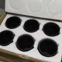 Gejoy 6 Pcs 12 oz Cantaritos De Barro Mexicanos Mini Cantaritos Shooters Pottery Cocktail Glasses for Margaritas Mojitos Mexican Mexicanos Cocktail Cups (Black)