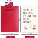 7 x Funny Anniversary Card for Boyfriend Girlfriend, Humorous Valentines Day Cards Gift for Him Her, Internet Dating Love Card for Partner Spouse