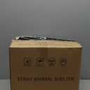 Heated Cat House for Outside Insulated in Winter,Fully Waterproof,with Adjustable Awning,Escape Door,Indoor Outdoor Cat Shelter for Feral Stray Barn Cat to Stay Warm&Dry,Black/Gray,Large Size (26.2"L x 15.5"W x 19.3"H)