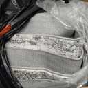 Area Rug 9x12 for Living Room - Modern Non-Slip Neutral Grey Large Washable Rugs for Bedroom - Low Pile Thin Large Floor Carpet for Dinning Room Home Office