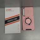 JAME for Samsung Galaxy S26 Case, Ring Holder Stand Kickstand, Slide Camera Cover with Screen Protector, Dual-Layer Shockproof Protective, Magnetic Accessory Friendly Galaxy S26 Phone Case, Pink