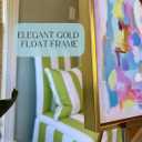 Katie Romeo Designs Colorful Abstract Canvas Wall Art - Pastel Grandmillennial Framed Canvas Print - 16x20 Contemporary Preppy Wall Decor