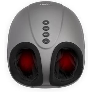 Breo Foot Massager Machine with Heat, Shiatsu Deep Tissue Kneading & Rolling Massage for Pain Relief & Relaxation, Electric Foot Massager Fits Feet Up to Men Size 12, Perfect for Home & Office Use