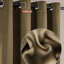 Gold Blackout Curtains for Bedroom and Living Room 2 Panels Set 52 inches Wide 96 inches Length Thermal Insulate Curtains, Cold or Heat and Full Light Blocking Curtains