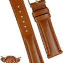 Vintage Leather Watch Band Quick Release Leather Strap For Men Women Handmade Extra Soft Watch Wrist Band Elegant Replacement Stainless Steel Strap 18mm 19mm 20mm 21mm 22mm