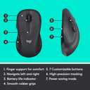 Logitech M510 Wireless Mouse, 2.4 GHz with USB Unifying Receiver, 1000 DPI Laser-Grade Tracking, 7-Buttons, 24-Months Battery Life, PC/Mac/Laptop - Graphite