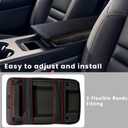 Center Console Armrest Cover Compatible with Honda Prologue EV 2024 2025 2026 Black Leather Middle Armrest Box Cover Arm Rest Lid Pad Protector Interior Accessories(Orange Stitches)