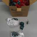 Brizled Red & White String Lights, 16.5FT 25 LED C9 Christmas Lights, Connectable Xmas Tree Light, Waterproof Strawberry String Light for Indoor Roof Garden Patio Pathway Tree Valentine's Day Party