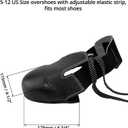 QWORK Steel Toe Cap Safety Overshoes Workplace Anti-smash Cover with Adjustable Strap for Men/Women, 1 Pair (Size 5-12 US)