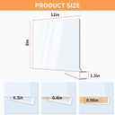 12 Pack Acrylic Shelf Dividers, Clear Shelf Divider for Closet Organization, Closet Shelf Separators for Clothes/Purses, Wood Shelves Organizers in Bedroom, Kitchen, Office, Cabinets, Bathroom Storage