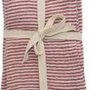 Creative Co-Op 18" Square Cotton Napkins w/ Stripes, Red & Cream Color, Set of 4