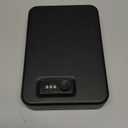 Machir Portable Mini Steel Safe Storage Box with Combination Lock and Padded Interior Black