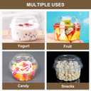 Disposable Food Containers With Lids And Spoons 50 Pack 12 oz Mini Parfait Dessert Cups Take Out Meal Prep Salad Bowls For Lunch, Plastic Ice Cream Bowls Pet, Acai Bowl, To-Go Party Containers(12oz)