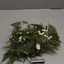 YoleShy 6FT Prelit Christmas Garland for Decoration Christmas Olive Pine Garland with White Berries and Pine Cones Battery Operated Prelit Garlands Xmas Decorations for Mantle Fireplace Home Decor