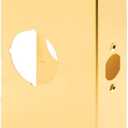 Prime-Line U 9550 Brass Lock and Door Reinforcement Plate for 1-3/4 In. Thick Doors, Brass Finish (Single Pack)