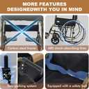 AYIYUN Transport Wheelchair Lightweight Foldable,Wheelchairs for Adults,18” Seat Width and Swing-Away Footrests,Portable Compact Folding Travel Wheelchair for Senior,Support 264lb