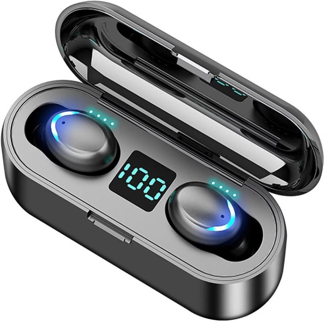 Wireless Earbuds with Large Charging Case and Phone Charging Function, IPX5 Waterproof, Hi-Fi Stereo Sound, Touch Control, for iOS/Android - Perfect for Active Lifestyle