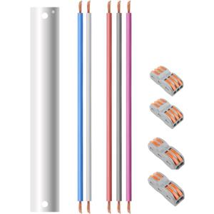 FUJIBONNY 32" Ceiling Fan Downrod, 【1" Outside Diameter】Matte White Extension Downrod Including 5 Extension Wires and 4 Wiring Clips(No Threads) FUJIBONNY 32" Ceiling Fan Downrod, 【1" Outside Diameter】Matte White Extension Downrod Including 5 Extension Wires and 4 Wiring Clips(No Threads)