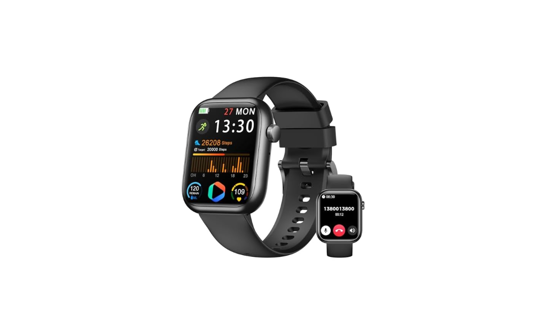 Smart Watch, 1.83" HD Fitness Tracker for Men Women, 123+ Sport Modes Heart Rate Monitor, Fitness Watch with Pedometer,IP68 Waterproof Running Watch,Step Counter & Sleep Monitor for Android iOS