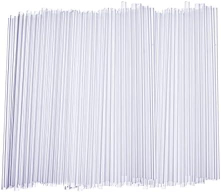 Comfy Package [250 Count] 7.75" High Clear Straws, Disposable Plastic Drinking Straws - Clear