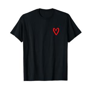 Heart Love Retro Vintage Tiny Red Heart Valentine's Day T-Shirt,XL
