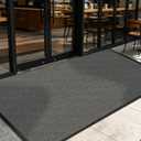 4' x 6' Non-Slip Commercial Entrance Rug, Heavy Duty Door Mat for Indoor Outdoor Entryway, Rubber Backed Walk Off Mat for Business, Garage, Office, Industrial Entry Rugs, Welcome Mats for Entryway