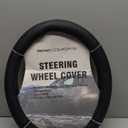 Road Comfort Leather Steering Wheel Cover  Premium Anti-Slip Car Steering Wheel Grip Cover  Universal Fit for 14.515 Cars, Trucks & SUVs - Black