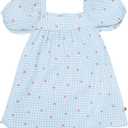 Modern Moments by Gerber Baby Girls' Dress with Puff Sleeves (2T, Strawberry Gingham)