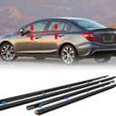 4Pcs Weatherstrip Window Moulding Trim Seal Belt Compatible with 2012-2015 Honda Civic Replace# 72410TR0A01