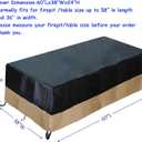 Heavy Duty Waterproof 60Inch Rectangle Fire Pit Cover for Outdoor Patio Gas Fire Table,60"L X 38"W X 24"H,Weather Resistant,Black
