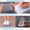 4 x 4 Pack Under Desk Drawer Self-Adhesive Desktop Storage Organizer, Hidden Attachable Slide Out Desk Drawer, Under Table Tray for Pencil Pen Stationery Office Organization, Gray