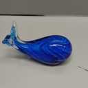 Blue Glass Whale Figurine Collectibles Hand Blown Art Glass Whale Sea Animal Paperweight Home Table Decor Gifts for Daughter Women Mom Gifts