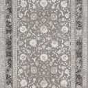 Amber Traditional Floral Area Rug for Living Room, 5x7 Vintage Persian-Inspired Gray Rug, Medium Pile Stain Resistant Carpet for Bedroom, Dining Room or Kitchen (5' x 7', Gray)
