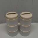 Termichy Stackable Formula Dispenser Portable Milk Powder Container, 2 Pack, Warm Grey