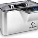 LifeBasis Ultrasonic Cleaner, Professional 45kHz Ultrasonic Jewelry Cleaner 20 Ounces (600ML) with Digital Timer, Watch Holder Ultrasonic Glasses Cleaner for Rings, Coins, Watches, Dentures, Silver