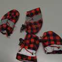 FLYSTAR Dog Shoes for Medium Large Dogs, Waterproof Anti-Slip Rain/Snow Winter Warm Outdoor Dog Boots, Adjustable Reflective Rubber Sole Paw Protector Dog Shoes for Running Hiking Walking,etc. (#6 ( paw width: 1.5" -2.3")