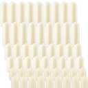 MTLEE 54 Pack Dripless Pillar Candles 3"/4"/6" Unscented Candles Bulk Smokeless Fireplace Assorted Size for Home Wedding Birthday Dinner Holiday Party Decoration (Ivory White)