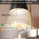 Candle Warmer Lamp with Timer and Dimmer - Electric Candle Lamp Warmer for Jar Candles - Ideal Home Decor Gift for Women, Daughter, and Mom - Includes 2 Bulbs (Black & Gold)