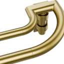 ENJOYBASICS Double Curtain RodBlackout Wrap-Around Curtain Rods for Windows 66 to 120 Inch for Room Darkening CurtainsAdjustable from 32 to 129 Inch, Gold