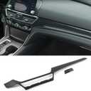 Car Accessories Fit for Honda Accord 10th Gen 2018-2022 Inner Dashboard Center Console AC Switch Button Panel Stripe Cover Trim (Carbon Fiber Style) ABS 2 PCS