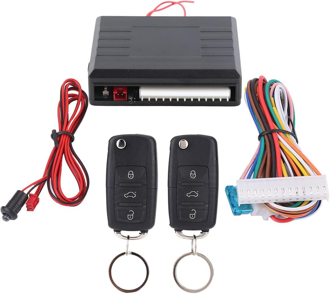 KIMISS Car Universal Door Lock Locking Keyless Entry System Remote Central Control Kit (5 Pack, Black, Remote Control, Cars, Trucks)