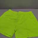 MIER Mens 5 Inch Shorts Quick Dry Running Gym Shorts with Zipper Pockets for Athletic Workout, Lightweight, Neon Green, XL