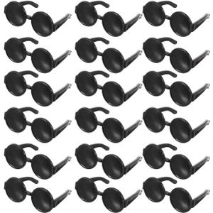 TOYANDONA 60 Pairs Mini Sunglasses for Dolls, Black Doll Dress up Glasses Miniature Sunglasses Bulk Plastic Dressing Glasses Costume Accessories for DIY Crafts