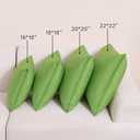 Krifey Throw Pillow Covers Velvet Spring Decorative Square Pillowcase Soft Cushion Case for Couch Bedroom 18x18 Inch Apple Green, Pack of 2