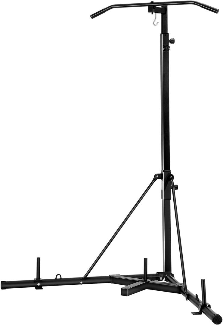VEVOR Punching Bag Stand, Steel Heavy Duty Workout Training Equipment, Adjustable Height Boxing Punching Stand with Weighted Base, Holds Up to 140 lbs, Freestanding Sandbag Rack for Home Gym Fitness