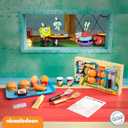 Spongebob Kids Kitchen Playset - Interactive Play Food with 2 Krabby Patty Burgers, Seafoam Shake, Kelp Fries, Spongebob Toys Kitchen Set for Kids Ages 3-5 Includes Velcro Dots
