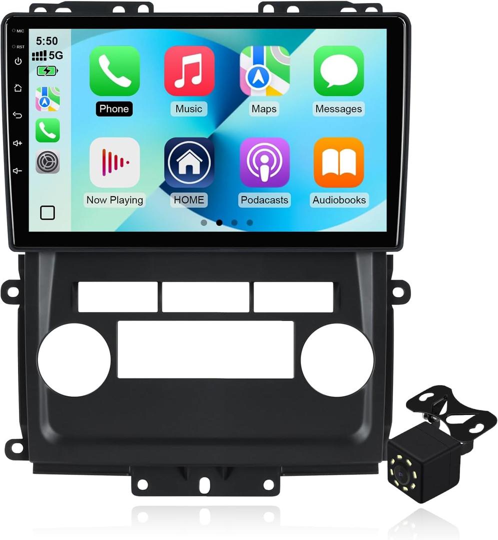 2+64G Android 14 Double Din Car Radio Stereo for Nissan Frontier Xterra 2009-2012 with 9 Inch Touchscreen Radio Built-in Wireless Carplay/Android Auto/GPS/Bluetooth/FM/AUX-in/SWC/Backup Camera