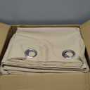 Outdoor Curtains for Patio Waterproof - 8 Panels Privacy Weatherproof Outside Curtains with Grommets for Pergola, Gazebo, Porch, Cabana, Balcony, 54 x 84 Inch, Cream